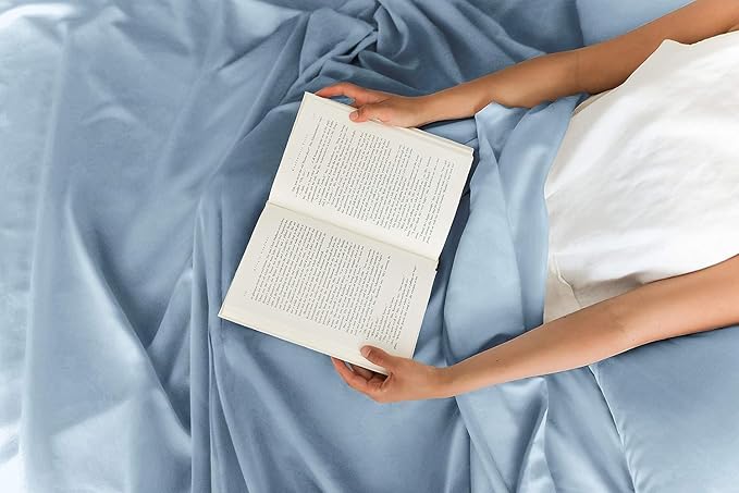 King 6 Piece Sheet Set - Cooling, Comfy & Breathable - Hotel Luxury Bedding, Includes Fitted Sheet for Women, Men, Kids & Teens - 1 Flat, 1 Fitted Sheet, 4 Pillowcases with Deep Pockets - Baby Blue