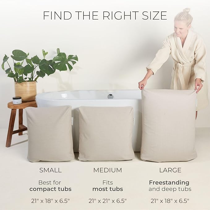 BADESOFA® Luxury Bath Pillow M - Lusciously Soft & Comfortable Tub Pillow for Bathtub - Washable & Quick-Drying Bath Back Pillow - Non-Slip Full Body Tub Pillow - Luxury Spa Cushion in Green