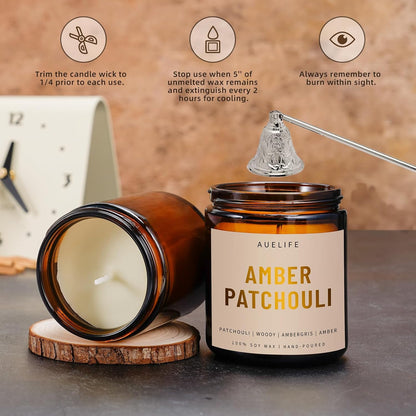 Scented Candles for Home - Magnolia & Sandalwood Candle | Aromatherapy Candle Gift for Women & Men, Soy Candles for Home Scented - 7oz