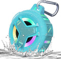 EBODA Waterproof Bluetooth Shower Speaker, IPX7 Floating Portable Wireless Small Speakers, 24H Playtime with RGB Light for Kayak, Beach, Pool Accessories, Gifts for unisex -Sky Blue