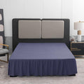 Navy Blue Bed Skirt Queen Size Ruffled Bed Skirt with Split Corners, Queen Bed Skirt 18 Inch Drop, TSUTOMI Queen Size Bed Skirt Navy Blue for Ruffled Bed Skirt with Split Corners, Bed Skirt Queen Size