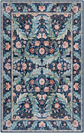Gertmenian Indoor Boho Area Rug | Home Decor for Entryway, Bedroom, Living Room, Office, Kitchen | Non Slip, Soft, Printed Accent Rugs | Altair, Navy, 3x5 Small, 24510