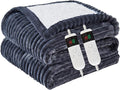 Heated Blanket Electric Queen, Soft Flannel Heating Blanket with 8 Hours Auto Off 10 Fast Heating Levels Machine Washable Sherpa Heated Blanket with Overheating Protection