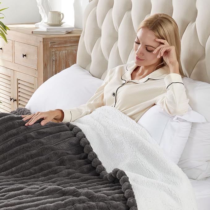 Westinghouse Queen Size Electric Heated Blanket, 10 Heat Levels, 1-12H Auto Off, Fast Heating, Machine Washable, 84x90in, Charcoal