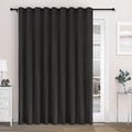 Macochico 120" Wx84 L 100% Blackout Chenille Curtains for Sliding Door Living Room Bedroom, Luxury Drapery for Home Theater, Charcoal Grey Thermal Window Treatments with Tieback, Grommet, 1 Panel
