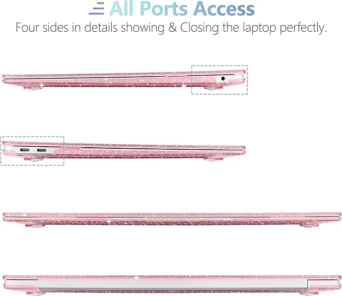 MEEgoodo for MacBook Air 13 inch Case 2021 2020 2019 2018 Released A2337 M1 A2179 A1932 with Touch ID, Plastic Hard Shell & Keyboard Cover Compatible with MacBook Air Case 13.3, Cute Kiss & Love