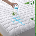 UNILIBRA Queen Mattress Protector Waterproof Rayon from Bamboo, Deep Pocket Mattress Pad Cover Fit up to 6''-21'', Breathable Soft Filling Quilted Fitted Mattress Topper