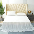 White Bed Skirt King Size Ruffled Bed Skirt with Split Corners, King Bed Skirt 22 Inch Drop, King Size Bed Skirt White for Ruffled Bed Skirt with Split Corners, Bed Skirt King Size