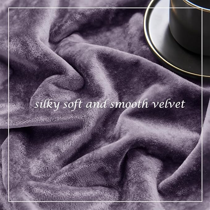 SMILETIME Lilac Purple Crushed Velvet Curtains 52x96 inch Luxurious Thermal Insulated Soundproof Drapes for Living Room Bedroom Office Soft and Durable Light-Filtering Window Treatments, 2 Panels