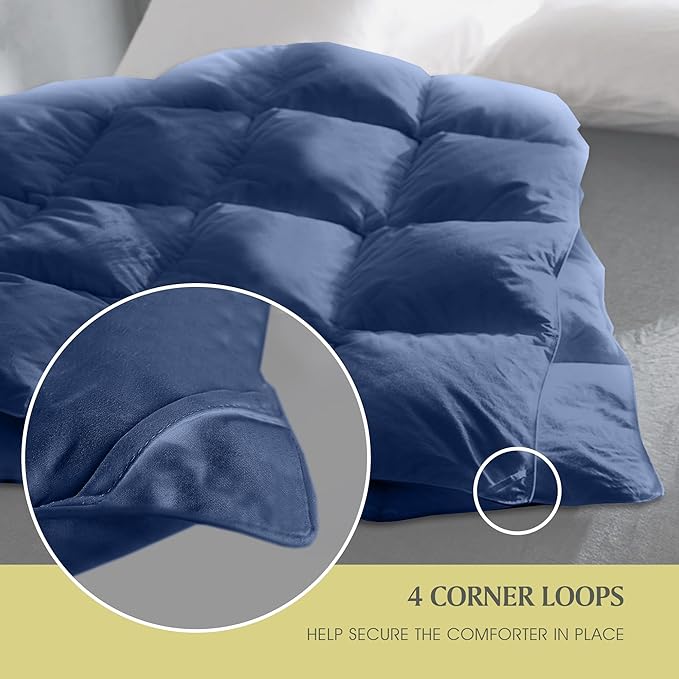Farm to Home Down Alternative Comforter Twin Size Organic Cotton Duvet Insert Hotel Collection Hypoallergenic Machine Washable 68 x 90 for All Season