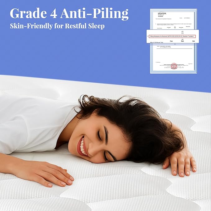 OhGeni Cooling 4 inch Dual Layer Twin XL Mattress Topper for College Dorm Room Essentials, 2 inch Gel Memory Foam, 2 inch Down Alternative Pillow Top Pad, Mattresses Cover for Bed, 6”-19” Deep Pocket