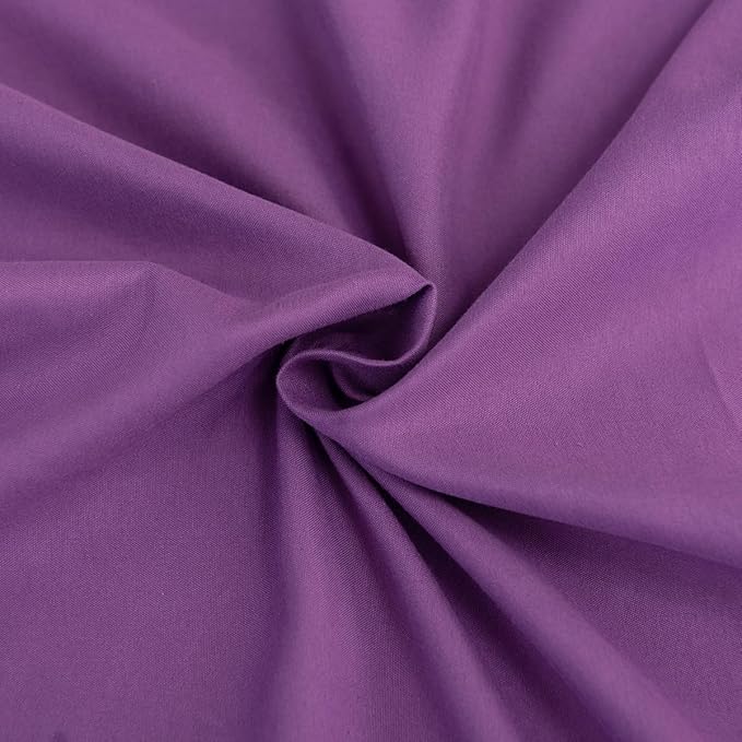 Bed Skirt Queen Size Ruffled Bed Skirt with Split Corners, 12 Inch Drop Dust Ruffle Bed Skirts with Platform, Grape