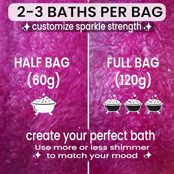 Purple Lavender Shimmer Bath Bomb in A Bag - Handmade Scented Bath Bombs for Women,Kids and Men - Bulk Bathbomb Fizzies Perfect for Boys and Girls All Ages (Small, Purple)