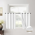 ChrisDowa 100% Blackout Pure White Solid Curtains 45 Inches Long 2 Panels for Bedroom Living Room,Farmhouse Room Darkening Thermal Insulated Soundproof Grommet Top Window Treatment Drapes,52x45