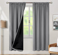 BGment 100% Blackout Curtains for Bedroom 72 Inch Length 2 Panels, Thermal Insulated Room Darkening Curtains Rod Pocket Soundproof Bedroom Living Room Window Curtains, Dove Grey, Each 42 Inch Wide