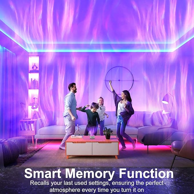 Northern Light Projector, Battery Operated Aurora Night Light with Timer Function, 13 Colors Galaxy Lamp Ripple Ceiling Projector Mood Ambient Lighting for Bedroom Adults Kids Room Girl Gift