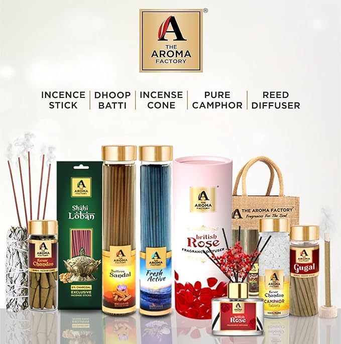 The Aroma Factory Kasturi Musk Agarbatti, Calmness of Musk Aroma with Low & Zero Charcoal (Bottle Pack of 1 100g)