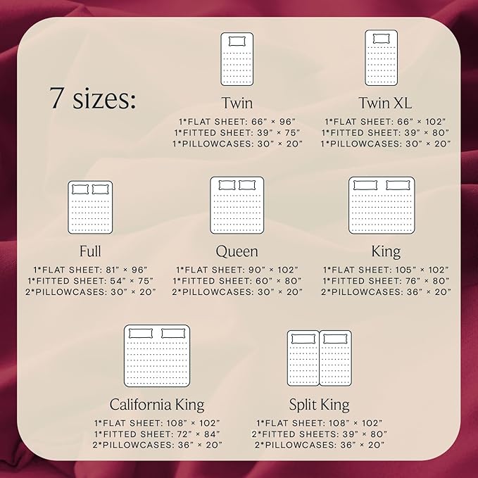 LuxClub 4 PC King Sheet Set, Deep Pockets Wrinkle Free Cooling Bed Sheets Hotel Bedding for Women, Men, Includes 1 Fitted Sheet, 1 Flat Sheet and 2 Pillowcases-Burgundy