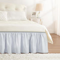 RIMELA Ice Grey Bed Skirt King Size 18 Inch Drop, Elastic Bed Skirting for Bed Base and Frame, Bedding Dust Ruffle Easy to Install, Lightweight Wrap Around Adjustable Bedskirt