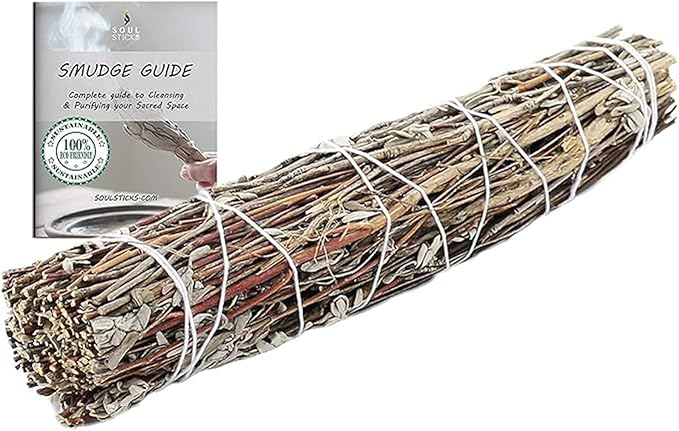 Soul Sticks 1 Pack 9 Inch Royal Sage Smudge Stick with Starter Guide | Floral Home Sage | House Blessing | Cleansing House | Smudging and Negative Energy | Big Smudge Stick