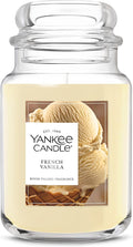 Yankee Candle French Vanilla Scented Candle, 22oz Large Jar with up to 150 Hour Burn Time, Giftable, Holidays