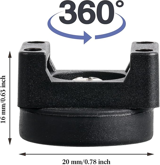 Yookeer 60 Pcs Magnetic Zip Tie Mount Base Black Magnetic Cable Clips Wire Holder Multipurpose Cable Ties Management Base Electrical Supplies for Wire (22 mm)