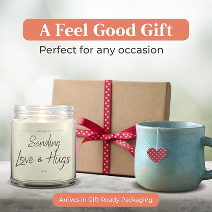 1OAK Vanilla Soy Candles - Big Hug Candle - Grief Gifts - Thinking of You Gifts for Women - Sympathy Gift - Condolence Gift - Sympathy Candle - Cheer Up