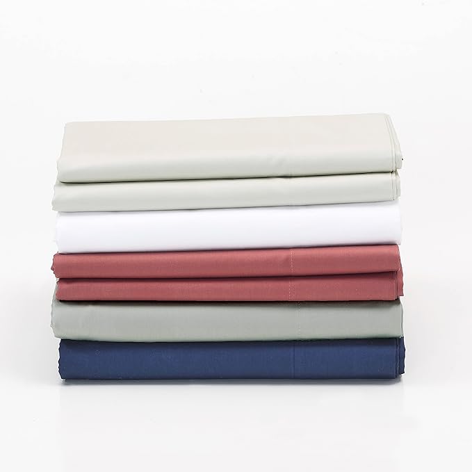 Cuddledown dreamstead Queen Bed Soft, Easy, 100% Cotton, Luxury Sateen, Set Includes Fitted, Flat Sheet and Pillowcase, White