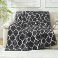 Wemore Sherpa Fleece Weighted Blanket for Adult, 15 lbs Dual Sided Cozy Fluffy Heavy Blanket, Ultra Fuzzy Throw Blanket with Soft Plush Flannel Top, 48 x 72 inches, Morocco Grey on Both Sides