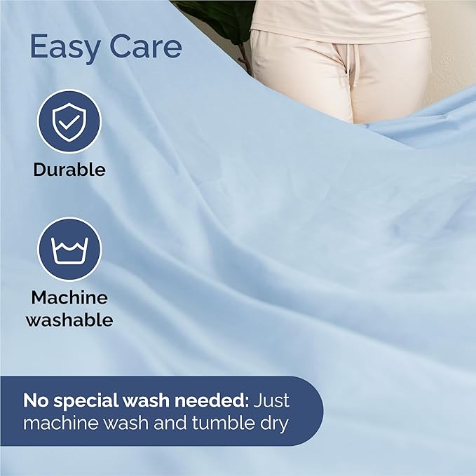 King 6 Piece Sheet Set - Cooling, Comfy & Breathable - Hotel Luxury Bedding, Includes Fitted Sheet for Women, Men, Kids & Teens - 1 Flat, 1 Fitted Sheet, 4 Pillowcases with Deep Pockets - Baby Blue