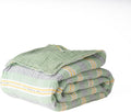 Salt Earth 100% Cotton Muslin Blanket, Gauze Blanket 55"X75" Twin, 6 Layered for Couch, Bed, Living Room, Home, Lightweight & All Season Blankets & Throws, Easy wash, Skin Friendly (Jadeite/Print)