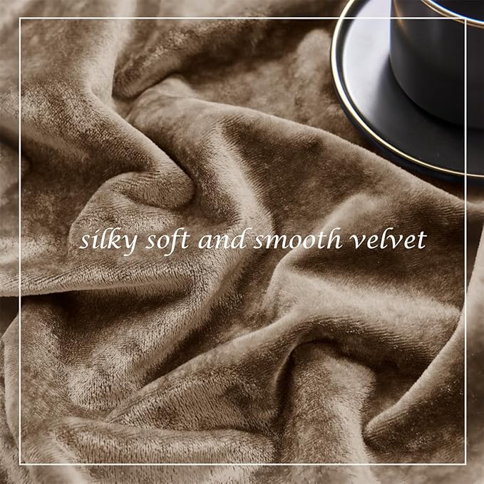SMILETIME Amber Beige Crushed Velvet Curtains 52x96 inch Luxurious Thermal Insulated Soundproof Drapes for Living Room Bedroom Office Soft and Durable Light-Filtering Window Treatments, 2 Panels