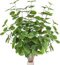 5pcs Artificial Eucalyptus Stems Decor 3D Real Touch Tall 24" Faux Eucalyptus Branches Fake Greenery Plants Stems for Vase Home Party Wedding Decorations