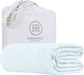Threadmill Luxury Cotton Blankets for Twin Size Bed | All-Season 100% Cotton Twin Blanket for Bed | Criss Cross Jacquard Lightweight, Soft & Cozy Coverlet, 350GSM, 68 x 90 inches | Light Blue
