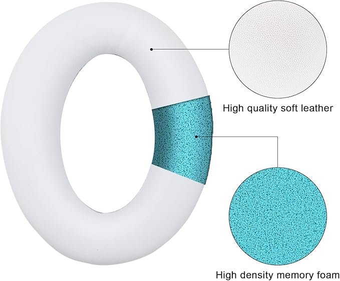 Replacement Ear Pads for Bose QuietComfort 35 35 II 15 25(qc 35 25 15/QC35 ii), Headphone Ear Covers, High Density Memory Cotton, Soft Leather, Adaptive Noise Isolation Headphones Pads Cushions