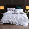 Super King Duvet Cover 1000 Thread Count 100% Egyptian Cotton Luxury Hotel Quality Quilt Cover - 1 Pc Duvet Cover with Zipper Closure, 6 Corner Ties - White
