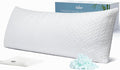 Shredded Memory Foam Full Body Pillow – Side Sleeper – Huggable Long Pillow for Body Relief – with Ultra Soft Cooling Cover, 20 x 54 inches