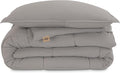 UGG Twin/XL Twin Comforter Set with 1 Pillow Sham, Lightweight Down Alternative Blanket, All Season, Washable & Hypoallergenic Bedding Set for College Apartment Dorm Essentials, Light Grey (Leonora)