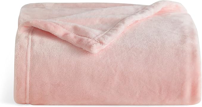 Bedsure Fleece Blanket Twin Blanket Pink - 300GSM Soft Lightweight Plush Cozy Twin XL Blankets for Bed, Sofa, Couch, Travel, Camping, 66 inch X 90 inch