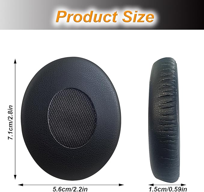 Bose QC3 Earpads,Headphones Replacement Ear Pads Memory Foam Ear Cushion Cover Kit for Bose QuietComfort 3 Headphone Accessories- Black