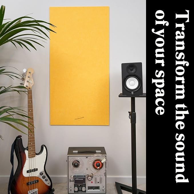Acoustic Panels, 4 Pack ROOM KIT, Large, 46" x 23", Yellow