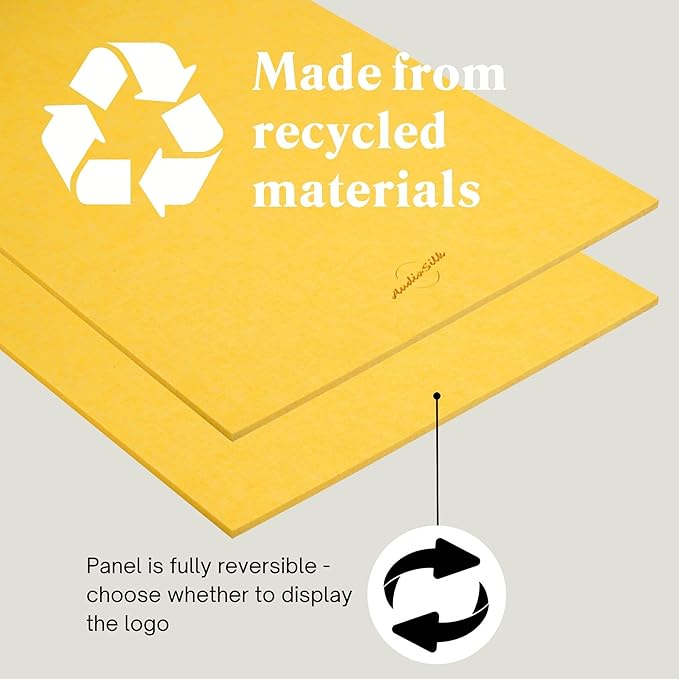 Acoustic Panels, 4 Pack ROOM KIT, Large, 46" x 23", Yellow
