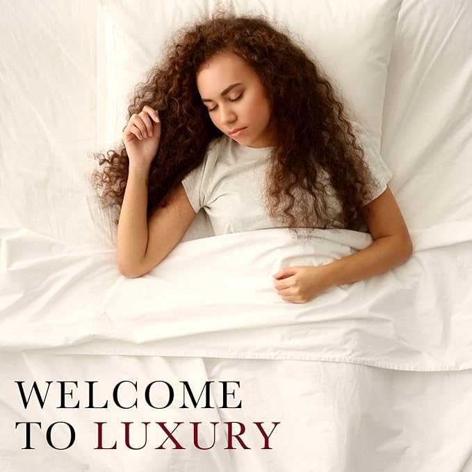 Red Land Cotton Luxury Sheet Set | 100% American Grown Cotton Basics | Premium Hotel Ultra-Soft Lightweight 4 Piece USA Made Deep Fitted, Flat Sheet, & Pillowcases Percale Weave (Cal King/Natural)