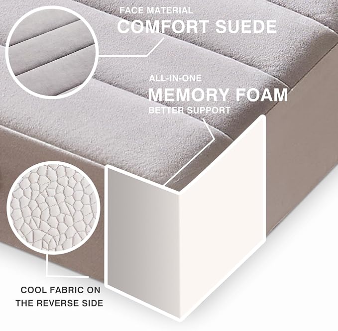 22 inch Floor Pillow for Adults and Kids - Meditation Cushions and Yoga Cushion for Floor Sitting - Ideal for Living Room and Outdoor Use - Machine Washable (Light Gray)