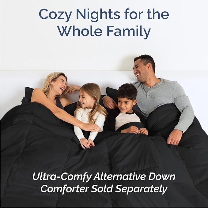 Cal King 6 Piece Sheet Set - Cooling, Comfy & Breathable - Hotel Luxury Bedding, Includes Fitted Sheet for Women, Men, Kids & Teens - 1 Flat, 1 Fitted Sheet, 4 Pillowcases with Deep Pockets - Black