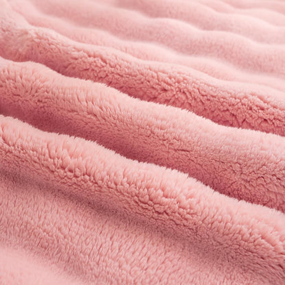 YUSOKI Luxury 3D Bubble Throw Blanket 5lb,All Ages,Home Decoration, (Light Pink,90 * 90inches)