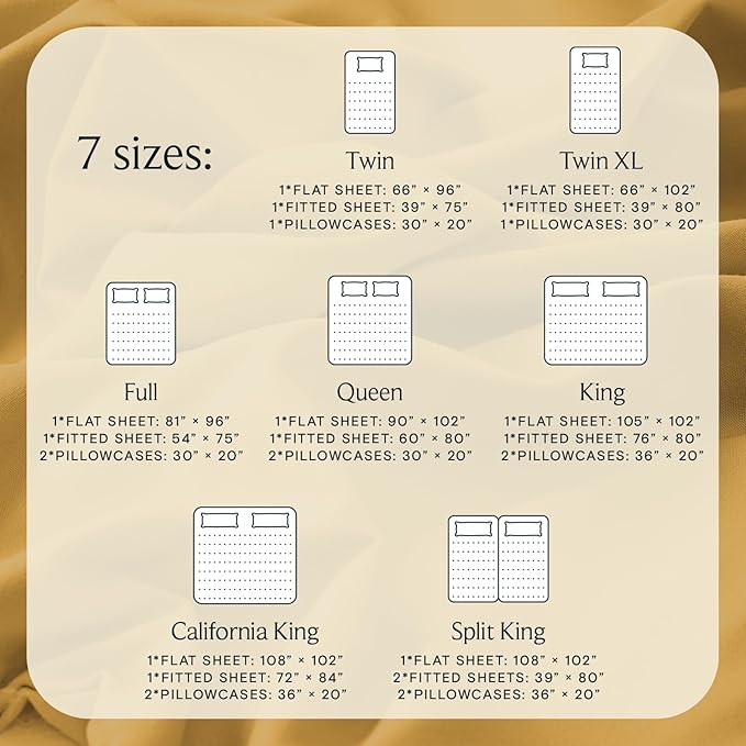 LuxClub 4 PC California King Sheet Set, Deep Pockets Wrinkle Free Cooling Bed Sheets Hotel Bedding for Women, Men, Includes 1 Fitted Sheet, 1 Flat Sheet and 2 Pillowcases-Medallion Gold