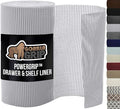 GORILLA GRIP powerGRIP Drawer Shelf and Cabinet Liner, Thick Strong Hold, Non-Adhesive Liners Protect Kitchen Cabinets and Cupboard, Bathroom Drawers, Easy Install, Breathable Mat, 20" x10' Light Gray