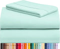 LuxClub 3 PC Twin Sheet Set, Deep Pockets Wrinkle Free Cooling Bed Sheets Hotel Bedding for Women, Men, Kids & Teens, Includes 1 Fitted Sheet, 1 Flat Sheet and 1 Pillowcase-Silky Soft Aquamarine