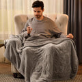 Bearhug Electric Throw Blanket 50" x 60", Reversible Velvet & Sherpa Heated Throw, 6 Heating Levels & 4H Auto Off, Over-Heat Protect, ETL Certification, Machine Washable